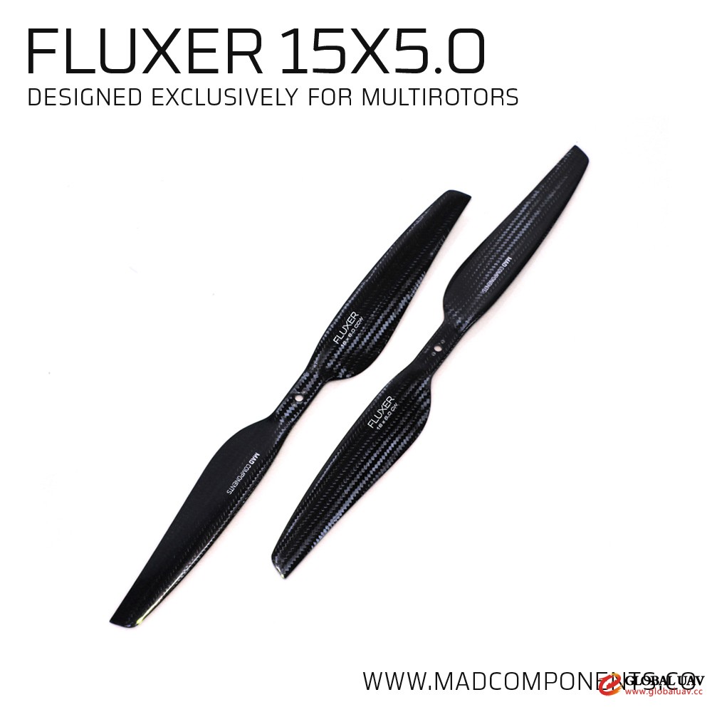 FLUXER High Efficiency Balancing CF Prop 15*5 nano drone replacement blades for Agriculture UAV/ Mul
